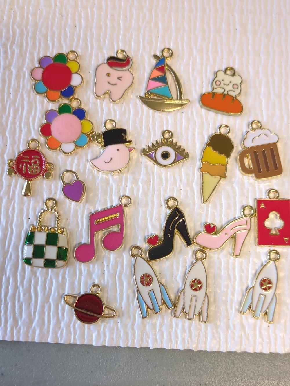 💚4/$10💚Y29 Colorful Enamel Charm Lot - Multi Color (20 charms)